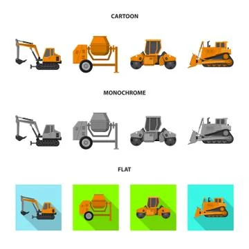Isolated object of build and construction symbol. Set of build and machinery Stock-Illustration