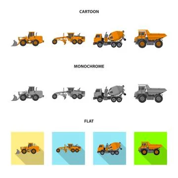 Isolated object of build and construction logo. Set of build and machinery stock 스톡 일러스트