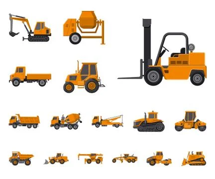 Isolated object of build and construction icon. Collection of build and Stock-Illustration