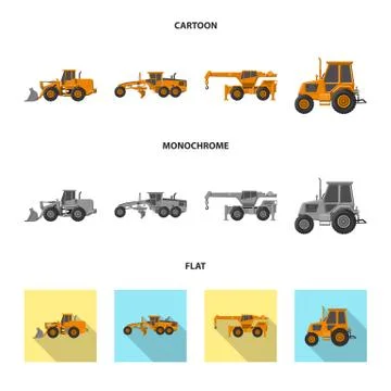 Isolated object of build and construction symbol. Set of build and machinery Stock-Illustration