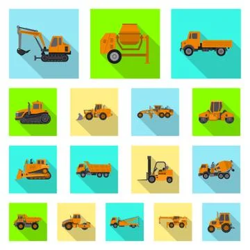 Isolated object of build and construction logo. Collection of build and Stock Illustration