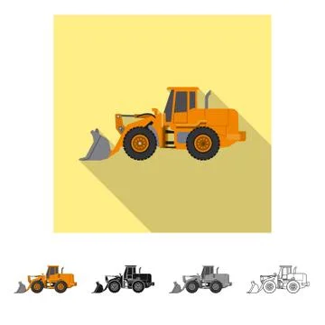 Isolated object of build and construction symbol. Set of build and machinery 스톡 일러스트