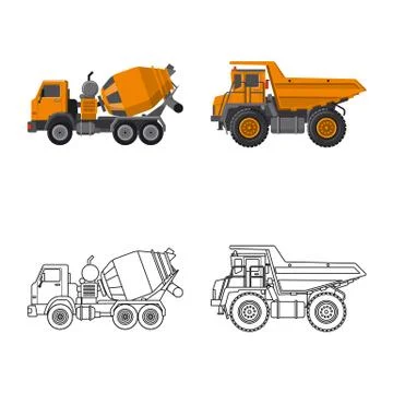 Isolated object of build and construction symbol. Collection of build and 스톡 일러스트