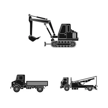 Isolated object of build and construction logo. Collection of build and Stock Illustration