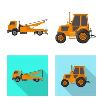Isolated object of build and construction icon. Collection of build and Stock-Illustration