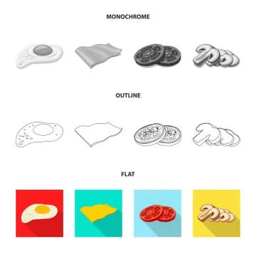 Isolated object of burger and sandwich icon. Set of burger and slice stock Stock Illustration