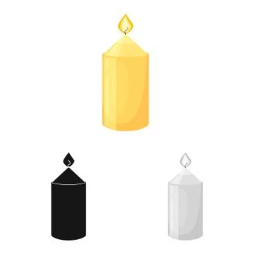 Isolated object of candle and aromatic logo. Set of candle and cylinder stock Stock Illustration