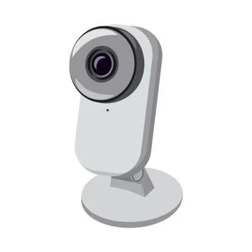 Isolated object of cctv and camera sign. Set of cctv and system stock symbol for Illustrazione stock