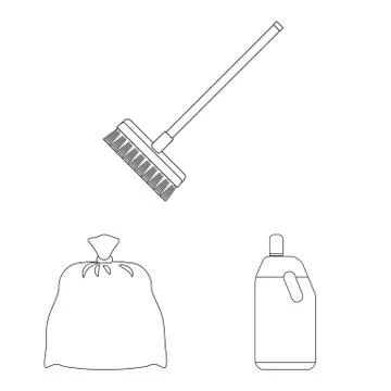 Isolated object of cleaning and service logo. Collection of cleaning and Illustration