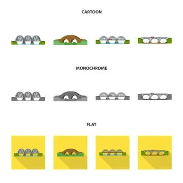 Isolated object of connection and design icon. Collection of connection and side Stock Illustration