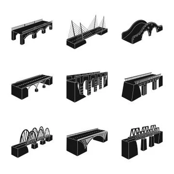 Isolated object of construct and side symbol. Collection of construct and Stock Illustration