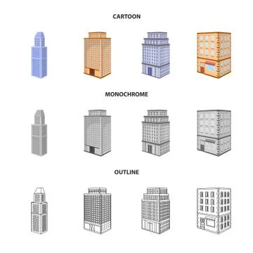 Isolated object of construction and building sign. Collection of construction 스톡 일러스트