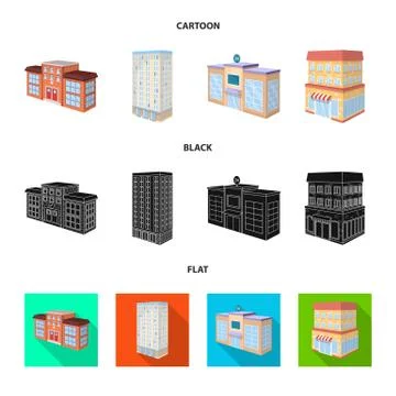 Isolated object of construction and building symbol. Collection of construction 스톡 일러스트
