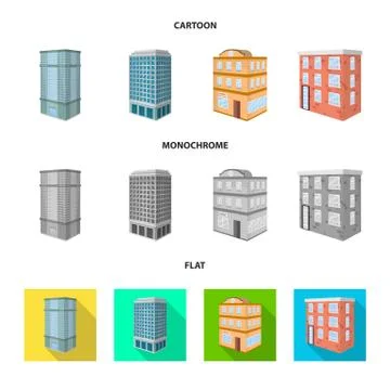 Isolated object of construction and building sign. Collection of construction 스톡 일러스트