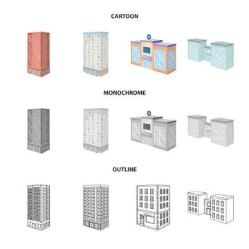 Isolated object of construction and building symbol. Collection of construction Stockillustratie