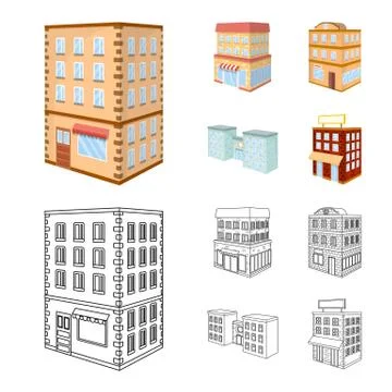 Isolated object of construction and building symbol. Collection of construction Stock Illustration
