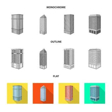 Isolated object of construction and building sign. Collection of construction 스톡 일러스트