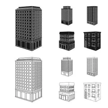 Isolated object of construction and building symbol. Collection of construction 스톡 일러스트