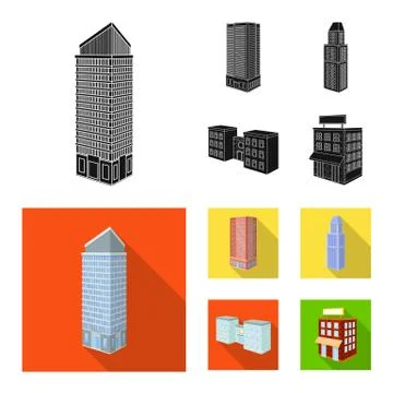 Isolated object of construction and building sign. Collection of construction Illustrazione stock