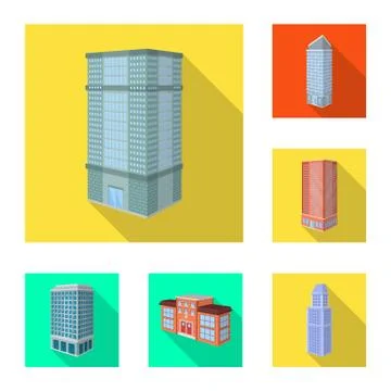 Isolated object of construction and building sign. Set of construction and 스톡 일러스트