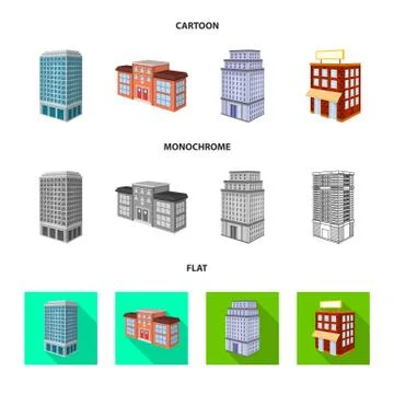 Isolated object of construction and building symbol. Collection of construction Stock Illustration