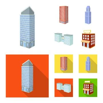 Isolated object of construction and building symbol. Collection of construction 스톡 일러스트