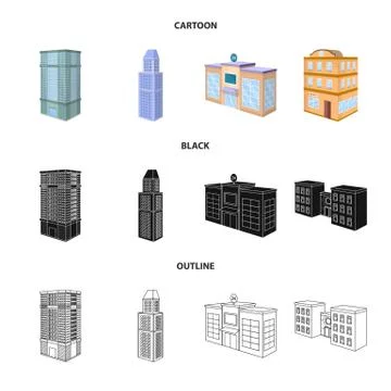 Isolated object of construction and building symbol. Collection of construction 스톡 일러스트
