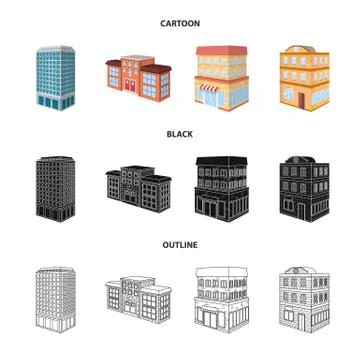 Isolated object of construction and building symbol. Set of construction and Stockillustratie