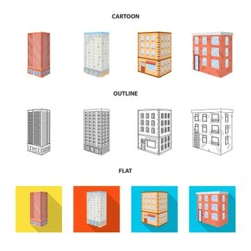 Isolated object of construction and building sign. Collection of construction 스톡 일러스트