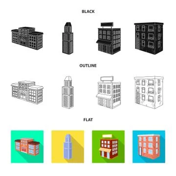 Isolated object of construction and building sign. Collection of construction 스톡 일러스트