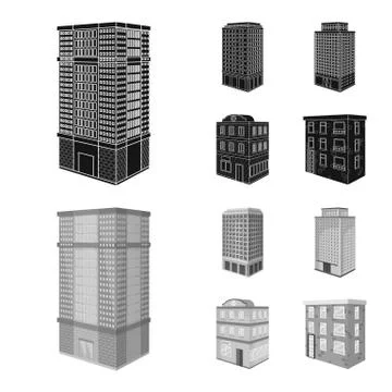 Isolated object of construction and building symbol. Collection of construction Stock Illustration