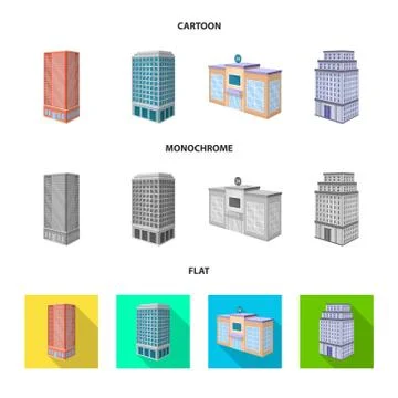 Isolated object of construction and building sign. Collection of construction 스톡 일러스트