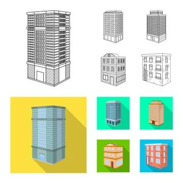 Isolated object of construction and building symbol. Collection of construction Stockillustratie