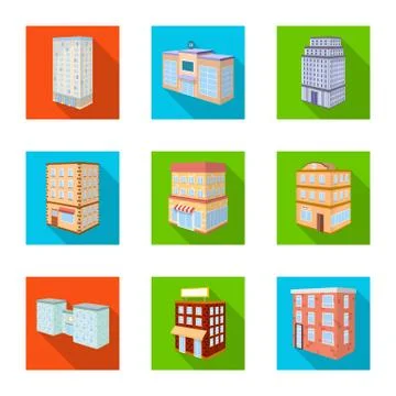 Isolated object of construction and building sign. Set of construction and 스톡 일러스트