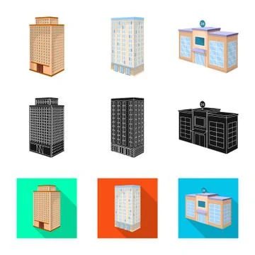 Isolated object of construction and building sign. Collection of construction 스톡 일러스트