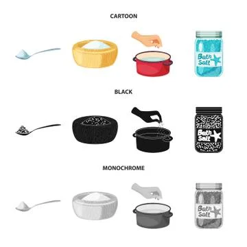 Isolated object of cooking and sea symbol. Set of cooking and baking stock Stock Illustration