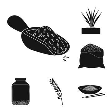 Isolated object of diet and cooking sign. Set of diet and organic vector icon Illustrazione stock
