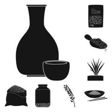 Isolated object of diet and cooking symbol. Set of diet and organic stock vector Stock Illustration