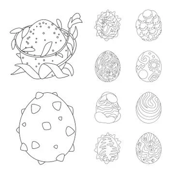 Isolated object of dinosaur and magic logo. Set of dinosaur and fantasy vector Stock Illustration