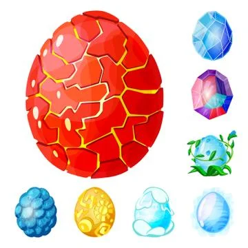 Isolated object of dinosaur and magic logo. Set of dinosaur and fantasy stock Stock Illustration