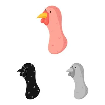 Isolated object of donkey and face logo. Set of donkey and cute vector icon for Stock Illustration