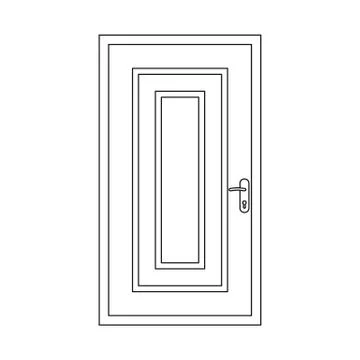 Isolated object of door and front logo. Collection of door and wooden stock Illustration