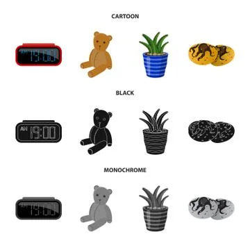 Isolated object of dreams and night logo. Set of dreams and bedroom vector icon Stock Illustration