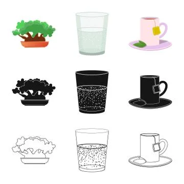 Isolated object of dreams and night symbol. Collection of dreams and bedroom Stock Illustration
