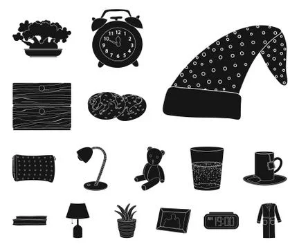 Isolated object of dreams and night logo. Set of dreams and bedroom vector icon Stock Illustration