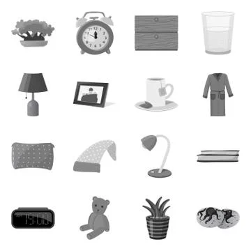 Isolated object of dreams and night symbol. Set of dreams and bedroom vector 스톡 일러스트