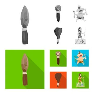 Isolated object of evolution and prehistory logo. Set of evolution and Stock Illustration