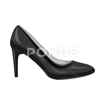 Isolated object of footwear and woman icon. Collection of footwear and foot Stock Illustration