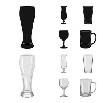 Isolated object of form and celebration logo. Set of form and volume stock Illustration