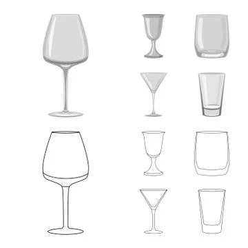 Isolated object of form and celebration icon. Collection of form and volume Stock Illustration